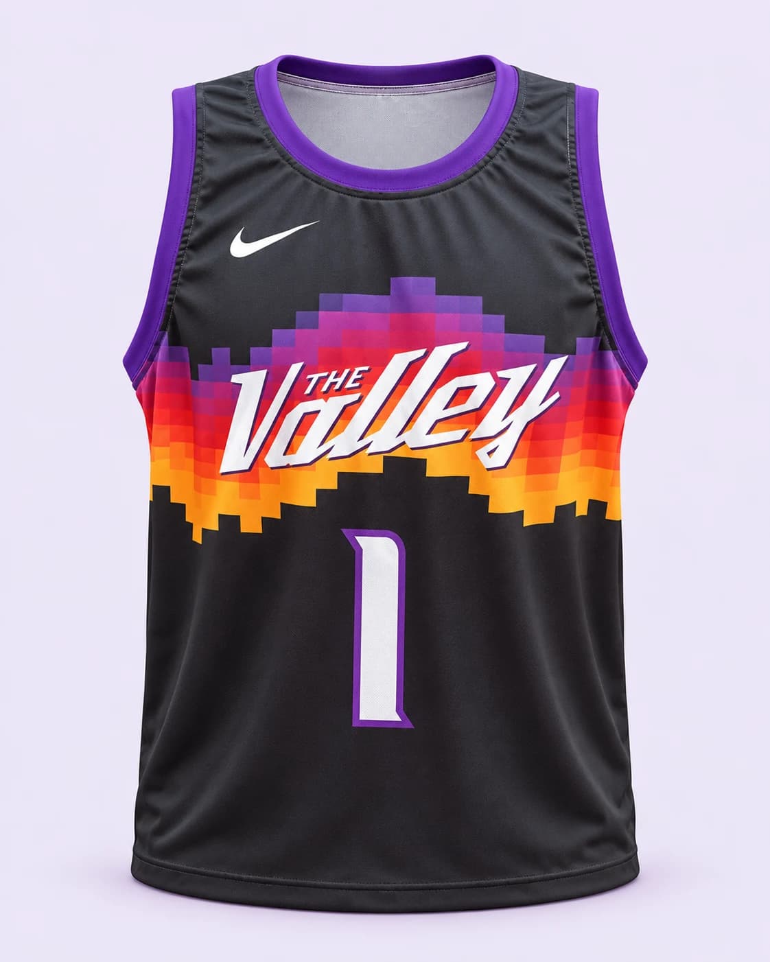 Purple Valley 1 jersey — front, pale-lilac studio treatment